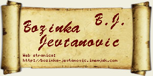 Božinka Jevtanović vizit kartica